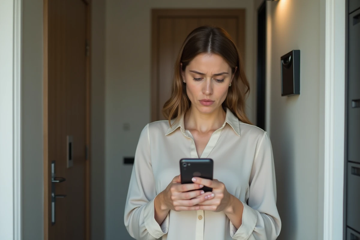 Jeune femme dans un couloir d