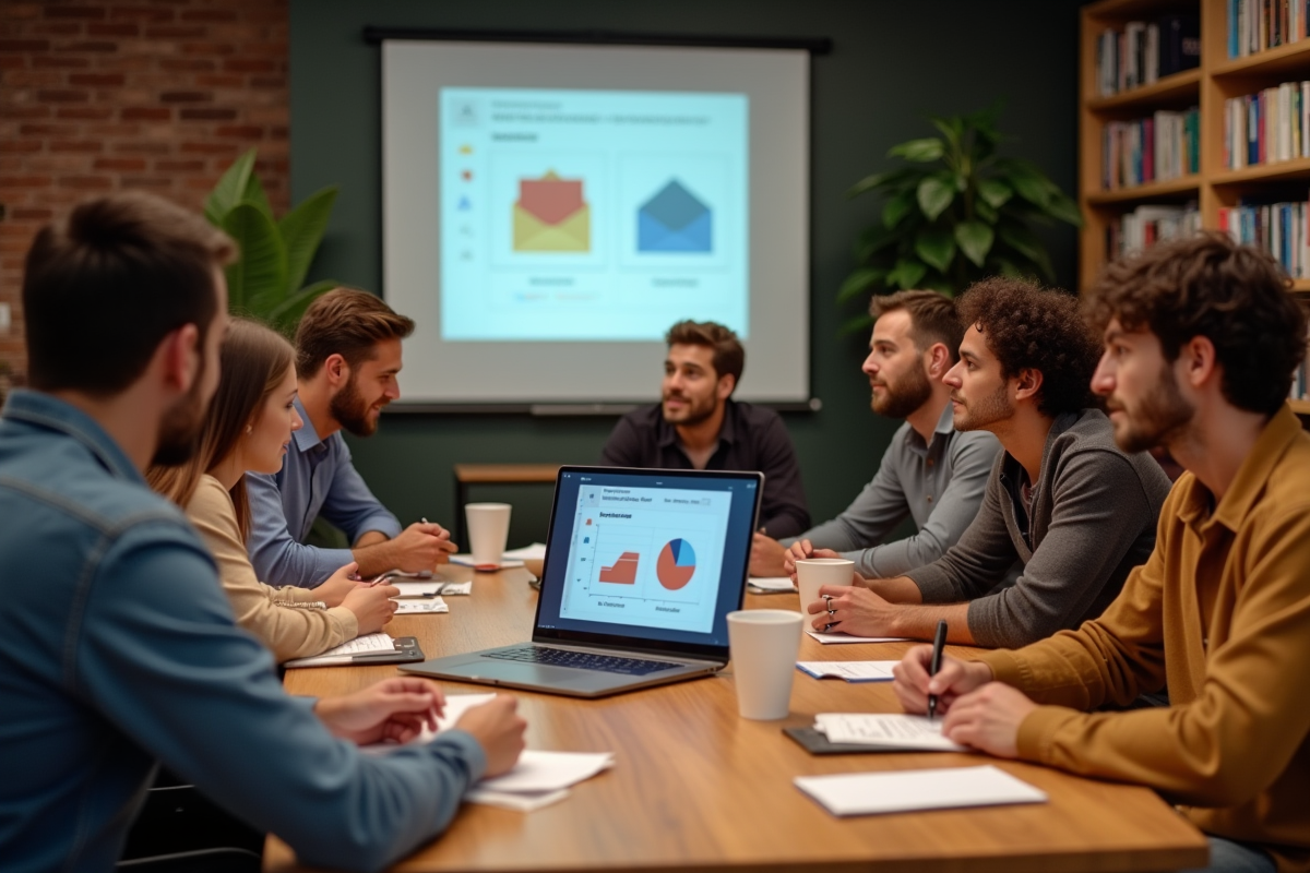 Groupe diversifié discutant autour d