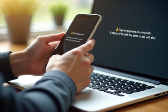 Mains tenant un smartphone pour un paiement en ligne