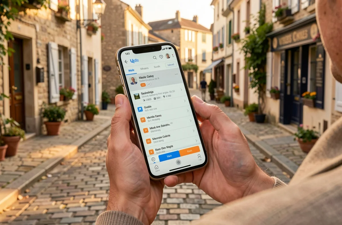 Personne consultant sa boîte e-mail professionnelle sur smartphone